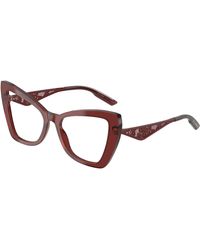 Dolce & Gabbana - Dg3409 3045 Optical Frames Acetate Transparent Cat Eye Normal - Lyst