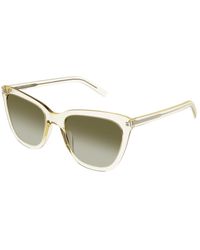 Saint Laurent - Sl 548 Slim 006 Sunglasses Acetate Cat Eye Normal Shaded - Lyst