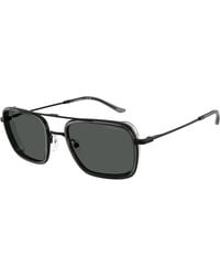 Emporio Armani - Ea2162 300180 Sunglasses Metal Squared Normal - Lyst