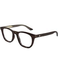 Montblanc - Mb0422O 008 Optical Frames Acetate Transparent Squared - Lyst