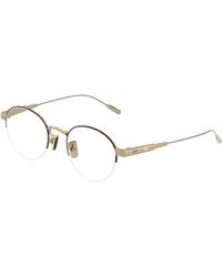Moncler - Me1016Td 1026 Optical Frames Titanium Transparent Round Normal - Lyst