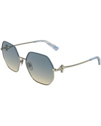 Longchamp - Lo191S 729 Sunglasses Metal Squared Normal - Lyst