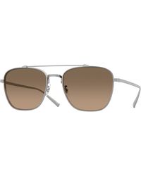 Oliver Peoples - Ov1349St Avison 5036Gn Sunglasses Titanium Pilot Polarized - Lyst
