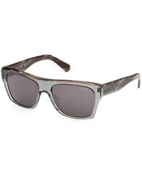Guess - Gu00368 96A Sunglasses Acetate Smoke Squared Normal - Lyst