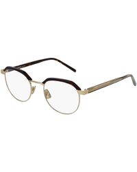 Saint Laurent - Sl 124 003 Optical Frames Metal Round - Lyst