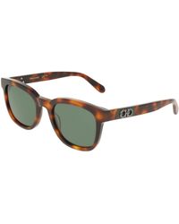 Ferragamo - Sf2107S 240 Sunglasses Acetate Squared Normal - Lyst