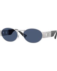 Versace - Ve2264 100080 Sunglasses Steel Round Normal - Lyst