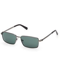 Guess - Gu00273 08N Sunglasses Metal Squared Normal - Lyst