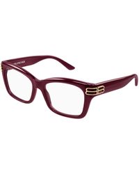 Balenciaga - Bb0472O 004 Optical Frames Acetate Transparent Squared - Lyst