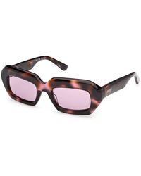 PUCCI - Ep0245 55S Sunglasses Acetate Bordeaux Squared Normal - Lyst