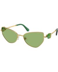 Swarovski - Sk7003 4004/2 Sunglasses Metal Geometric Normal - Lyst