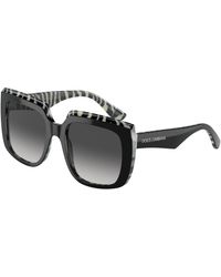 Dolce & Gabbana - Dg4414 33728G Sunglasses Acetate Squared Normal Shaded - Lyst