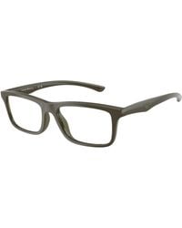 Emporio Armani - Ea3285U 6449 Optical Frames Injected Transparent Squared Normal - Lyst