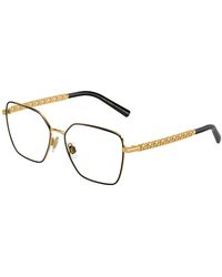 Dolce & Gabbana - Dg1351 1334 Optical Frames Steel Squared Normal - Lyst