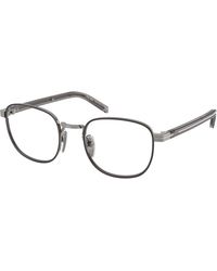 Prada - Pr D50V 1Bc1O1 Optical Frames Metal Transparent Pantos Normal - Lyst