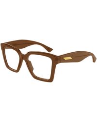 Bottega Veneta - Bv1458O 004 Optical Frames Acetate Transparent Squared - Lyst