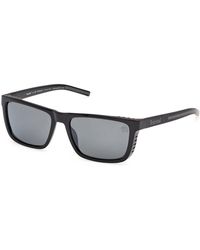 Timberland - Tb00085 01D Sunglasses Injected Smoke Squared Polarized - Lyst