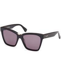 Max Mara - Mm0089 Spark3 01A Sunglasses Acetate Smoke Squared Normal - Lyst
