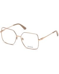 Guess - Gu2824 059 Optical Frames Metal Squared Normal - Lyst