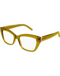 Saint Laurent - Sl M117 006 Optical Frames Acetate Transparent Cat Eye - Lyst