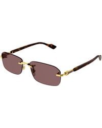 Gucci - Gg1221S 002 Sunglasses Metal Squared Normal - Lyst
