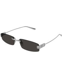 Balenciaga - Bb0488S 001 Sunglasses Metal Squared - Lyst