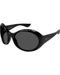 McQueen - Am0592S 001 Sunglasses Bio-Injected Round - Lyst