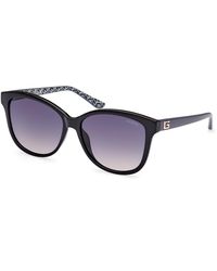 Guess - Gu7920 01B Sunglasses Injected Round Normal Shaded - Lyst