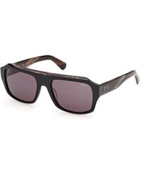 Guess - Gu00367 01A Sunglasses Acetate Smoke Squared Normal - Lyst