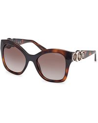 Guess - Gu00197 52F Sunglasses Injected Marrone Butterfly Normal Sfumato - Lyst