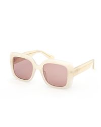 MAX&Co. - Mo0153 21S Sunglasses Acetate Bordeaux Squared Normal - Lyst