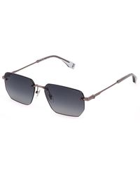 Police - Splq89 Force 8 509 Sunglasses Metal Smoke Geometric Anti-Glare Nuanced - Lyst