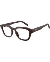 Emporio Armani - Ea3291U 6458 Optical Frames Acetate Transparent Geometric Normal - Lyst