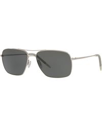 Oliver Peoples - Ov1150S Clifton 5036P2 Sunglasses Metal Squared Polarized - Lyst