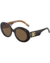 Dolce & Gabbana - Dg4448 321773 Sunglasses Acetate Round Normal - Lyst