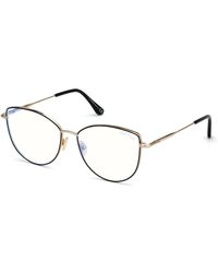 Tom Ford - Ft5667-B 005 Optical Frames Metal Cat Eye Normal Anti Light - Lyst