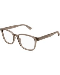 McQueen - Am0462O 005 Optical Frames Acetate Transparent Squared - Lyst