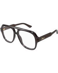 Chloé - Ch0339O 001 Optical Frames Acetate Transparent Pilot - Lyst