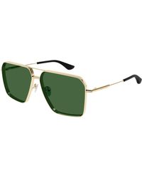 McQueen - Am0500S 003 Sunglasses Metal Pilot - Lyst
