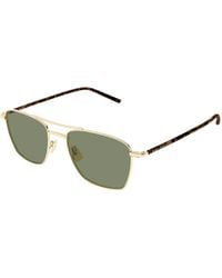 Saint Laurent - Sl 866 003 Sunglasses Metal Pilot - Lyst