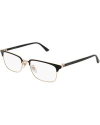 Gucci - Gg0131O 001 Optical Frames Metal Transparent Squared - Lyst