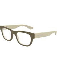 McQueen - Am0531O 004 Optical Frames Acetate Transparent Squared - Lyst