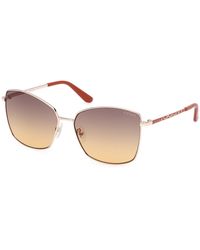 Guess - Gu00149 32F Sunglasses Metal Squared Normal - Lyst
