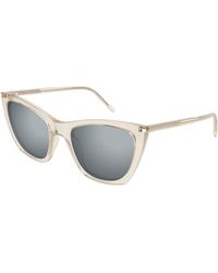Saint Laurent - Sl 214 Kate Thin 004 Sunglasses Acetate Cat Eye - Lyst
