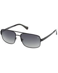 Timberland - Tb00065 02D Sunglasses Metal Smoke Squared Polarized - Lyst