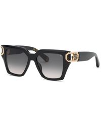 Philipp Plein - Spp213M Plein Hera 700 Sunglasses Acetate Smoke Squared Normal Nuanced - Lyst