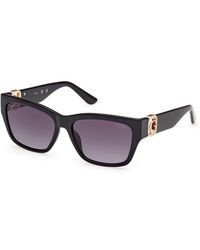 Guess - Gu00105 01B Sunglasses Injected Squared Normal Shaded - Lyst