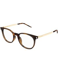 Saint Laurent - Sl 683/F 002 Optical Frames Acetate Transparent Round - Lyst