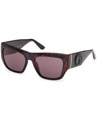 Guess - Gu00252 52E Sunglasses Injected Squared Normal - Lyst