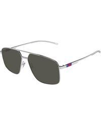 Gucci - Gg1676S 001 Sunglasses Metal Pilot - Lyst